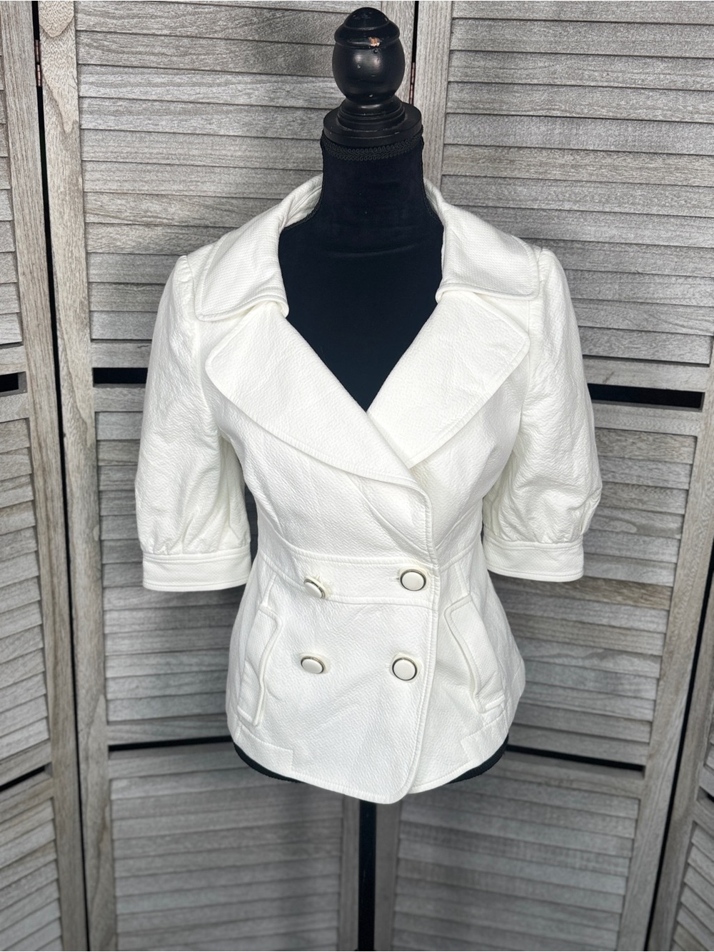D&G Dolce & Gabbana IT 44 US 8 White Cotton Belted Y2K Jacket